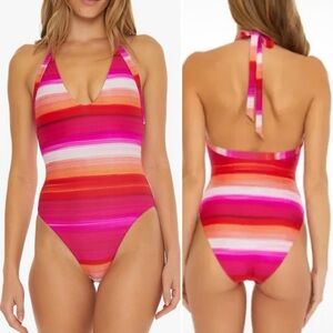 TRINA TURK Solstice Plunge One-Piece Swimsuit!